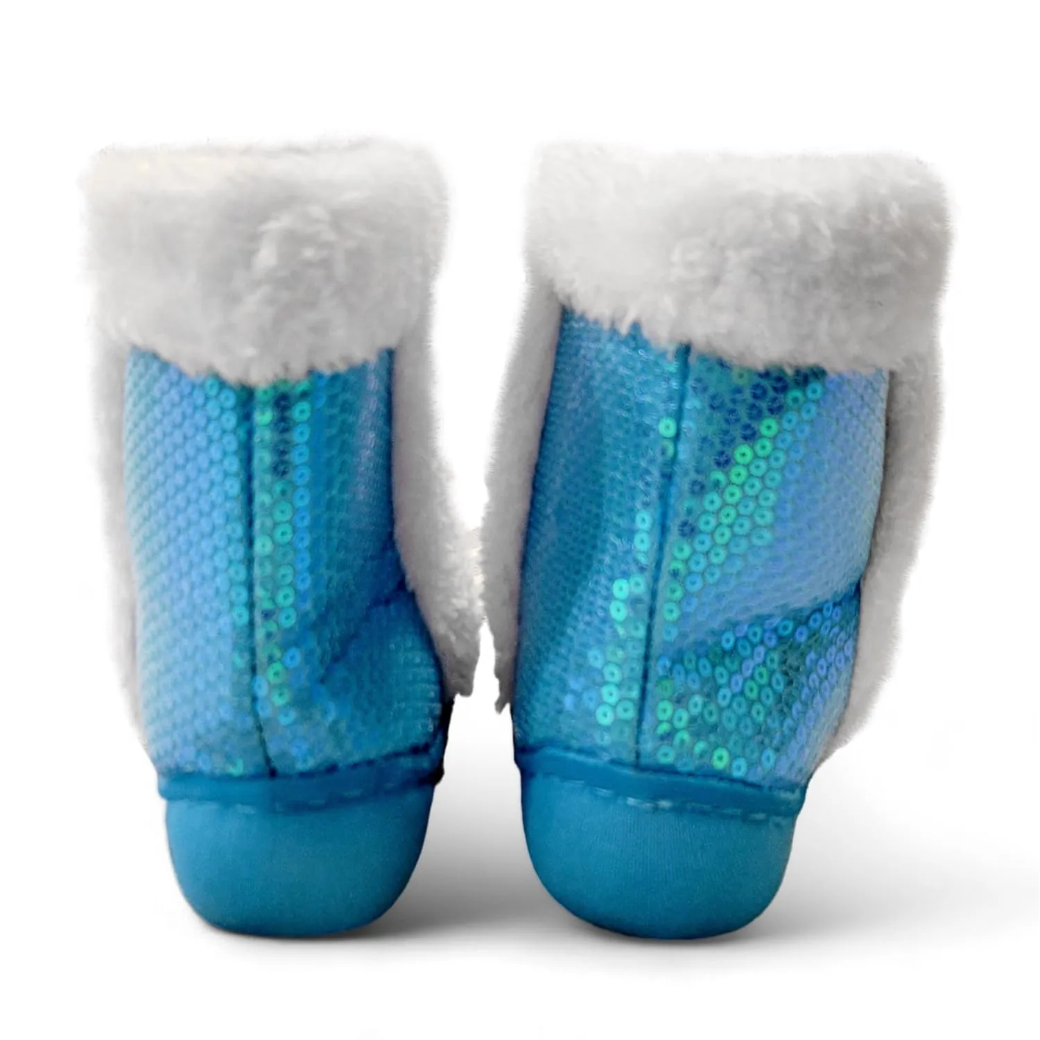 Disney Frozen Anna & Elsa Blue Girl's Lighted Slipper Boots (Toddler)