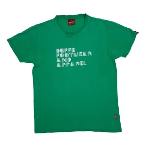 DUFFS “Footwear And Apparel” Skateboarding Skater Logo Spellout Graphic T-Shirt