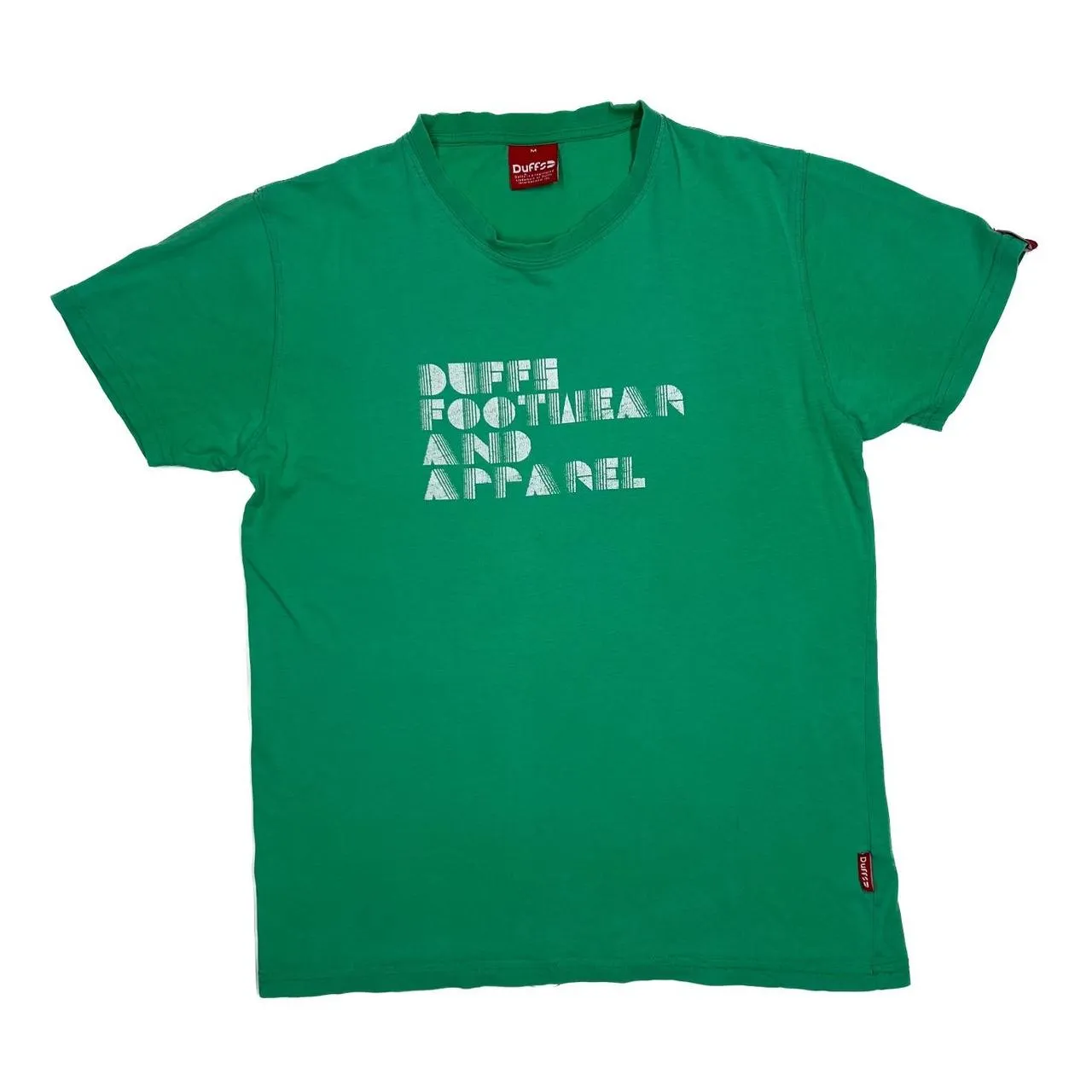 DUFFS “Footwear And Apparel” Skateboarding Skater Logo Spellout Graphic T-Shirt