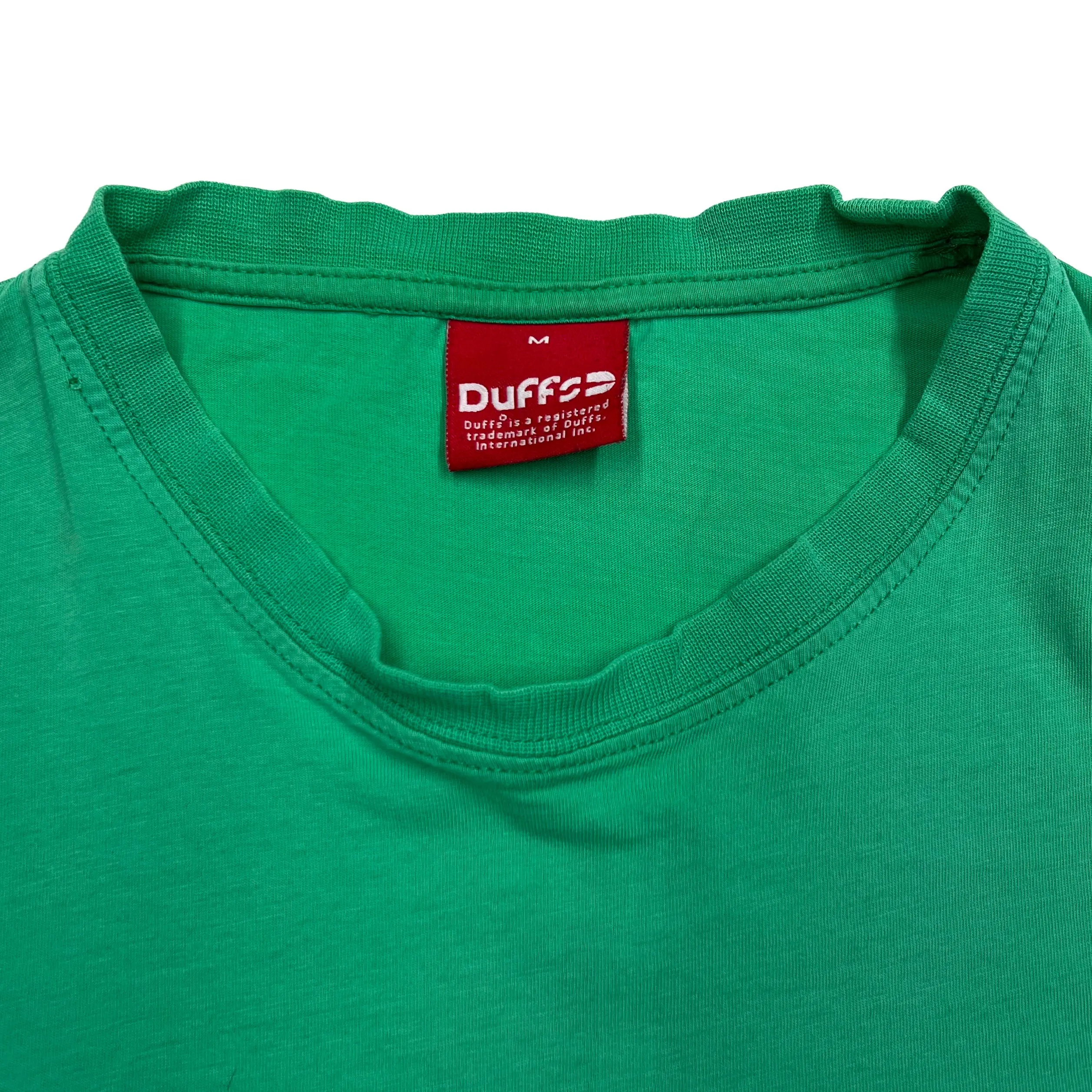 DUFFS “Footwear And Apparel” Skateboarding Skater Logo Spellout Graphic T-Shirt