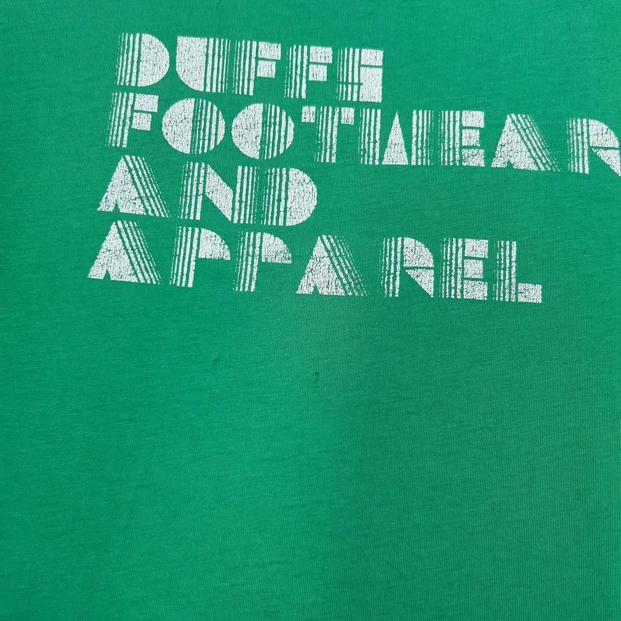 DUFFS “Footwear And Apparel” Skateboarding Skater Logo Spellout Graphic T-Shirt