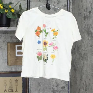 Fifth Sun Women's Botanical Flowers Short Sleeve Graphic T-Shirt VLIN3362