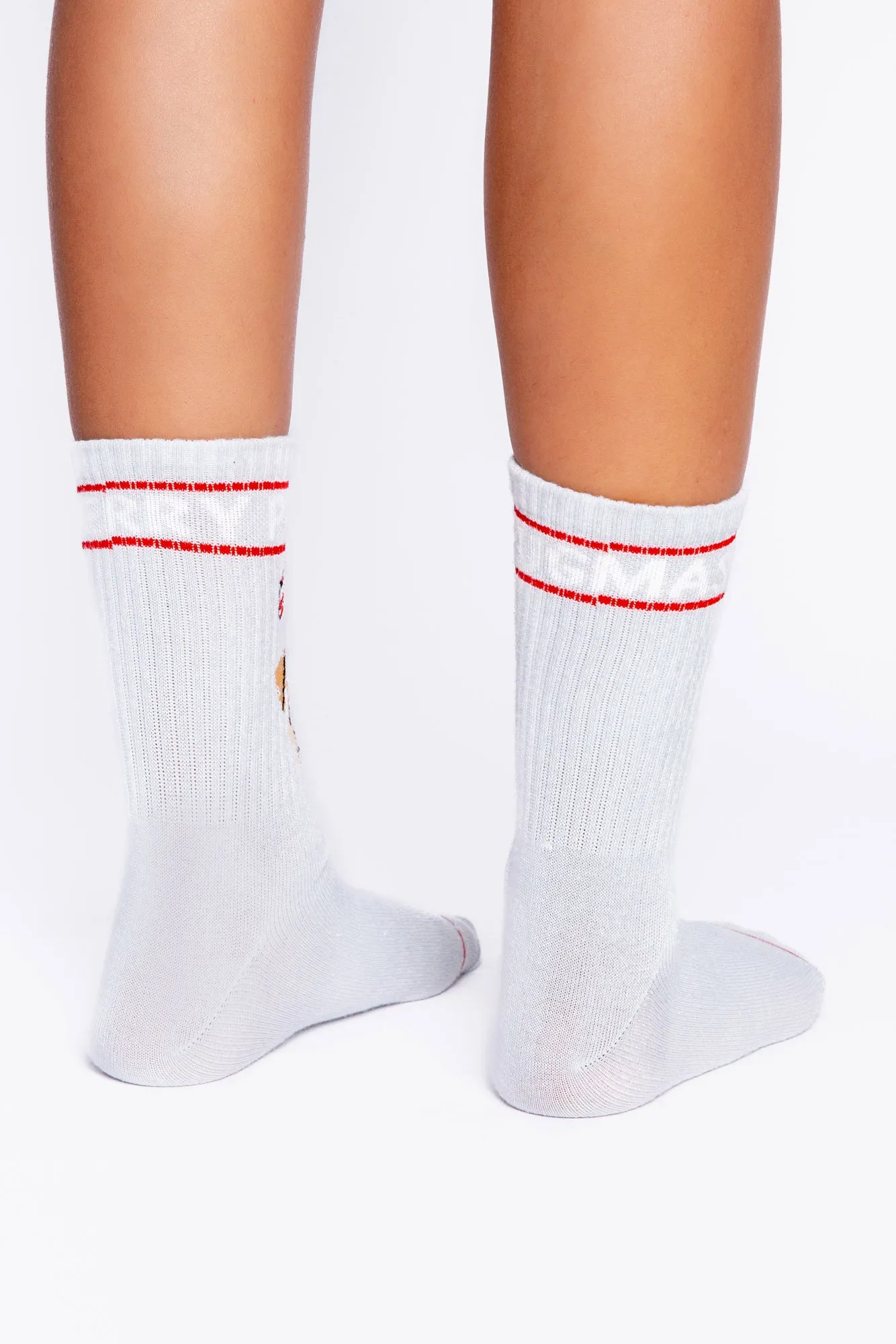 Final Sale Merry Pugmas Recycled Poly Rib Socks
