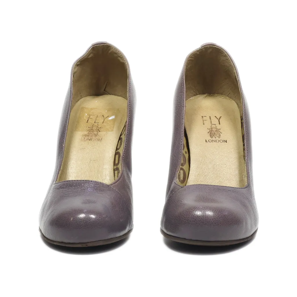 Fly London High-Heel Shoes Leather Purple Colour For Women