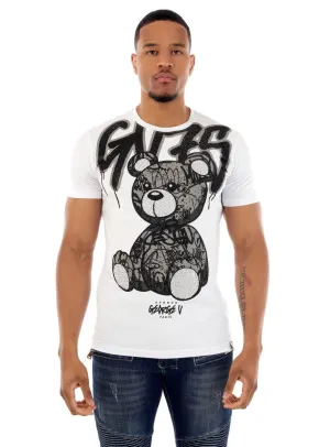 George V T-Shirt - Graffiti Bear GV Tag - White - GV2514