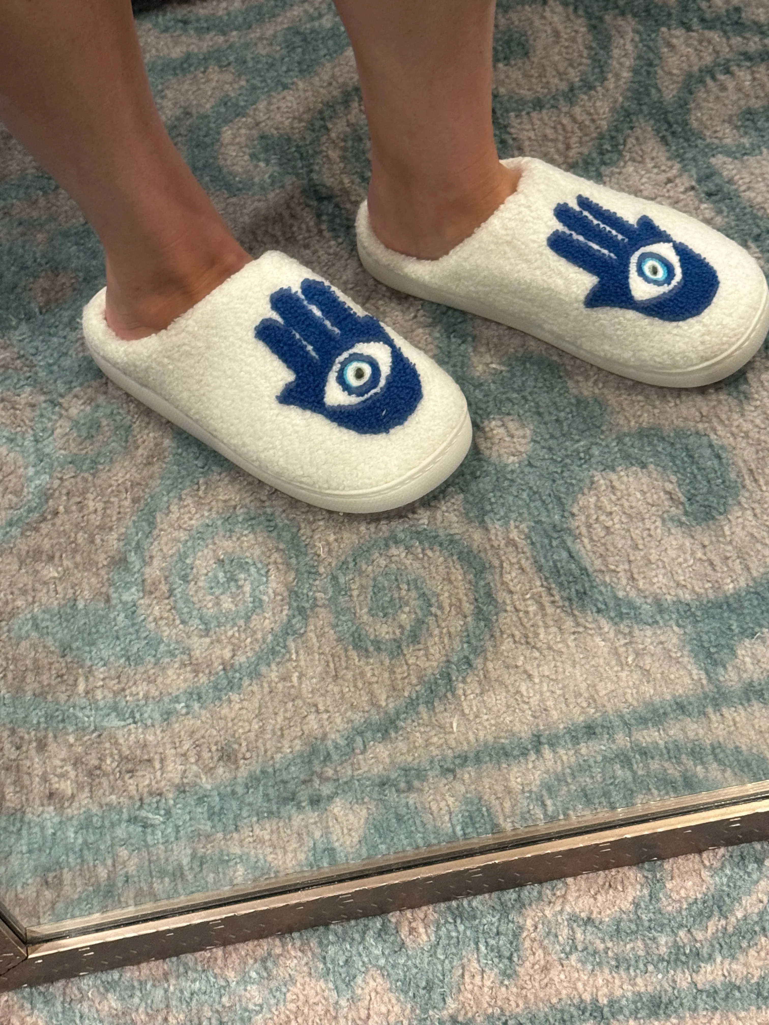Hamsa Eye Slippers