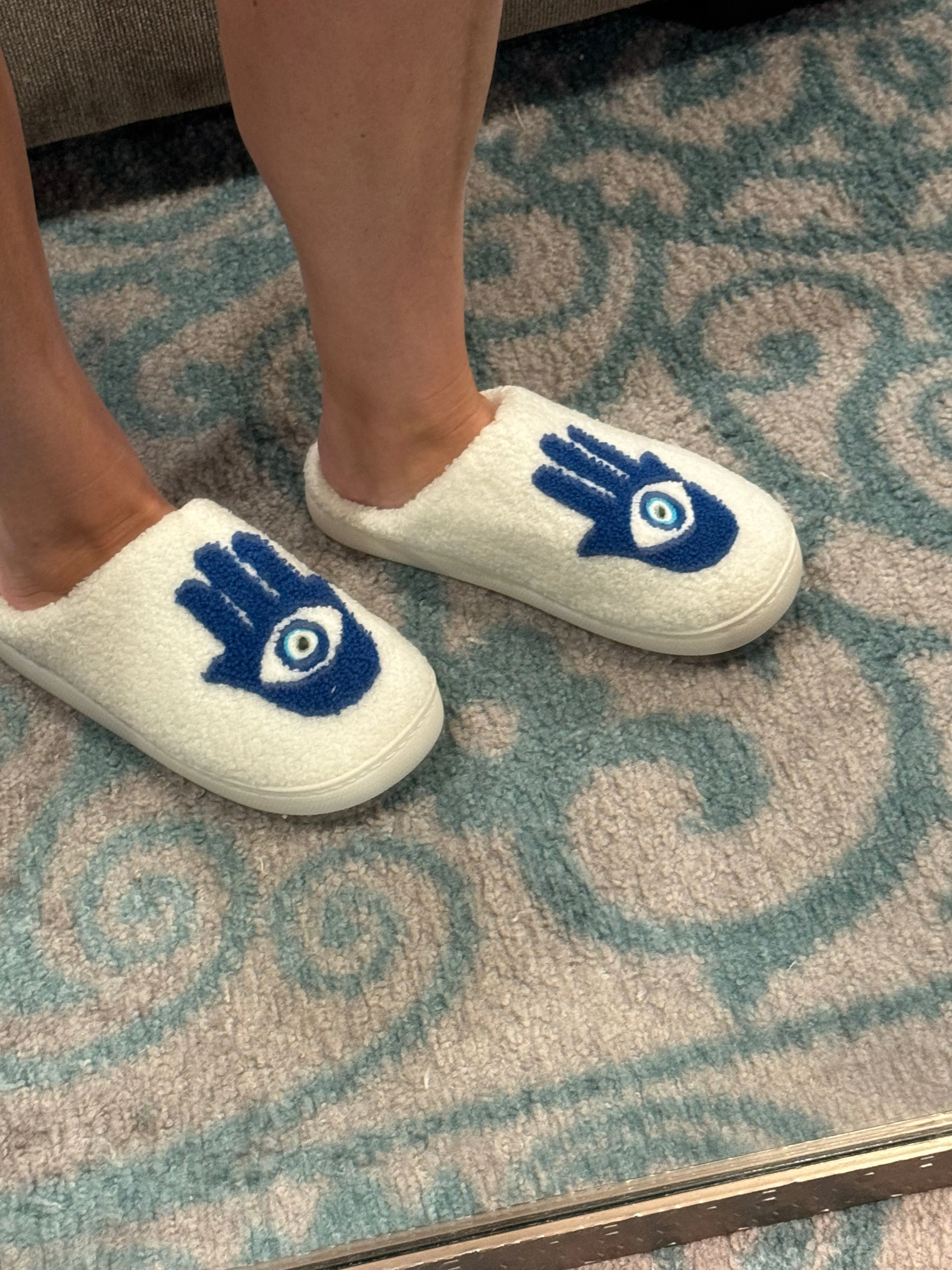 Hamsa Eye Slippers