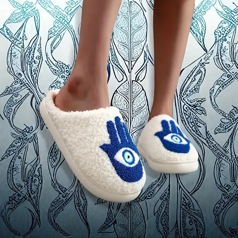 Hamsa Eye Slippers