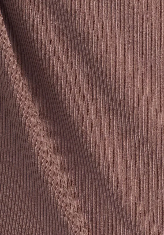 Harlowe Ribbed Dress - Toasted Almond