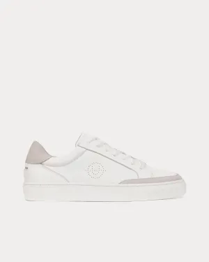 Helier Leather & Suede White / Bone Low Top Sneakers
