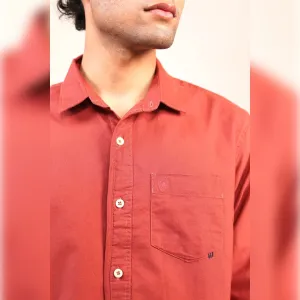 Islands of Loom Organic Cotton Men's Rusty Red Terracotta Shirt