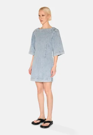 Jamilla denim dress 3731 - Light Blue