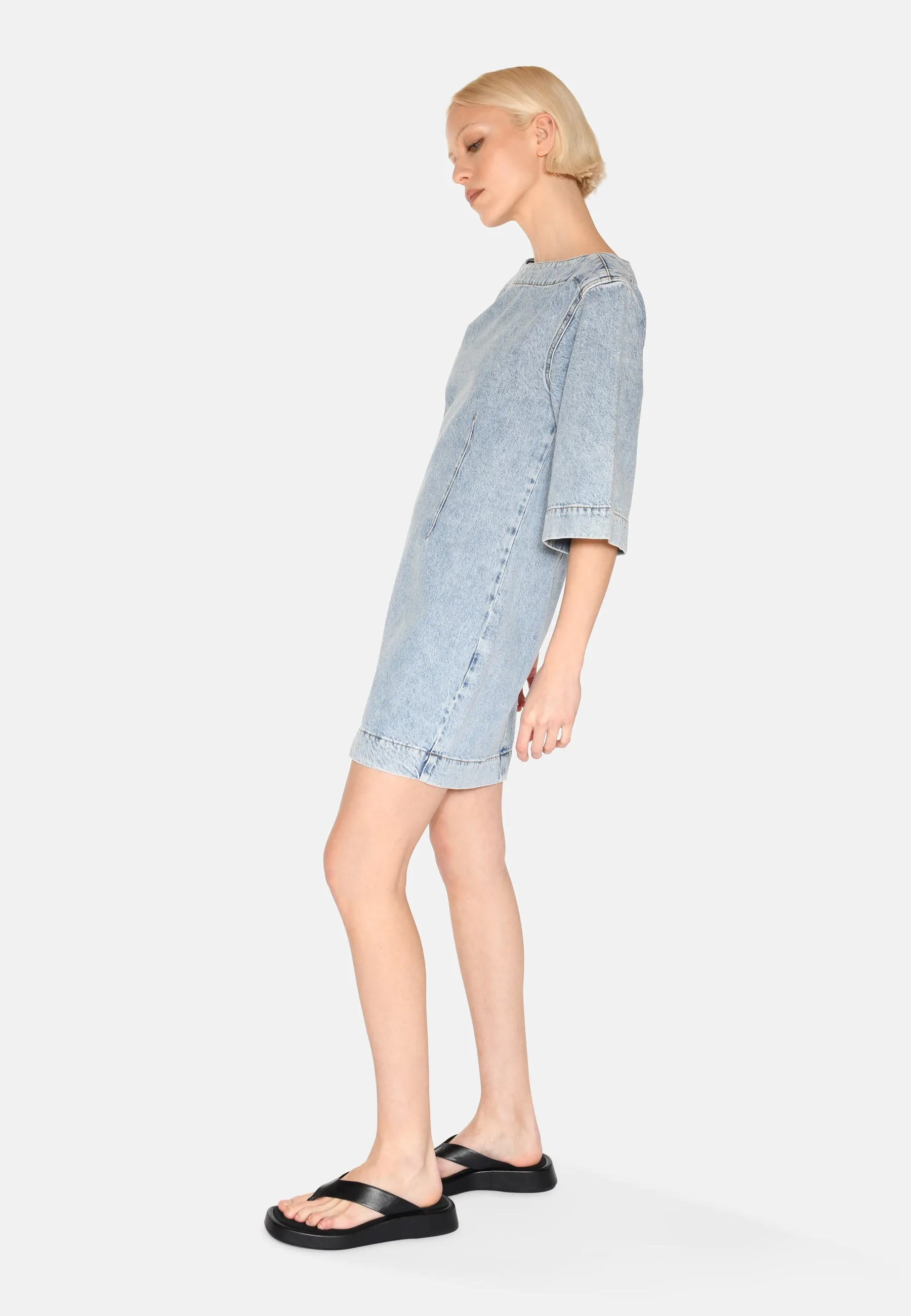 Jamilla denim dress 3731 - Light Blue