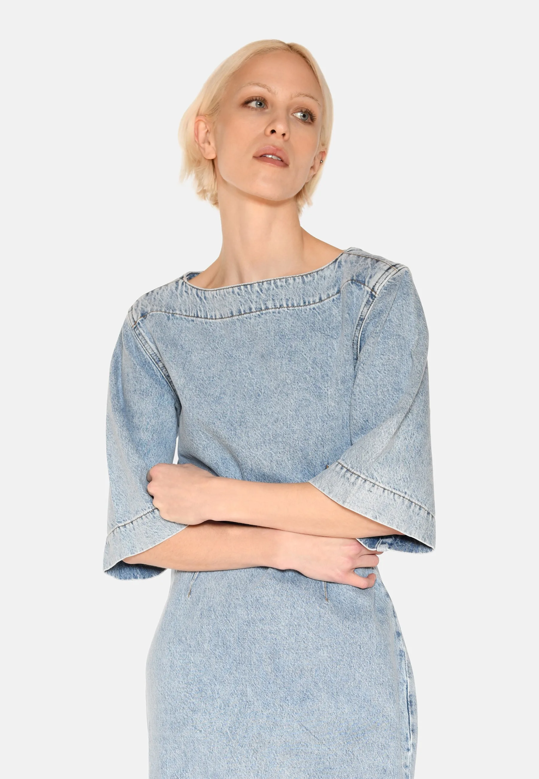 Jamilla denim dress 3731 - Light Blue