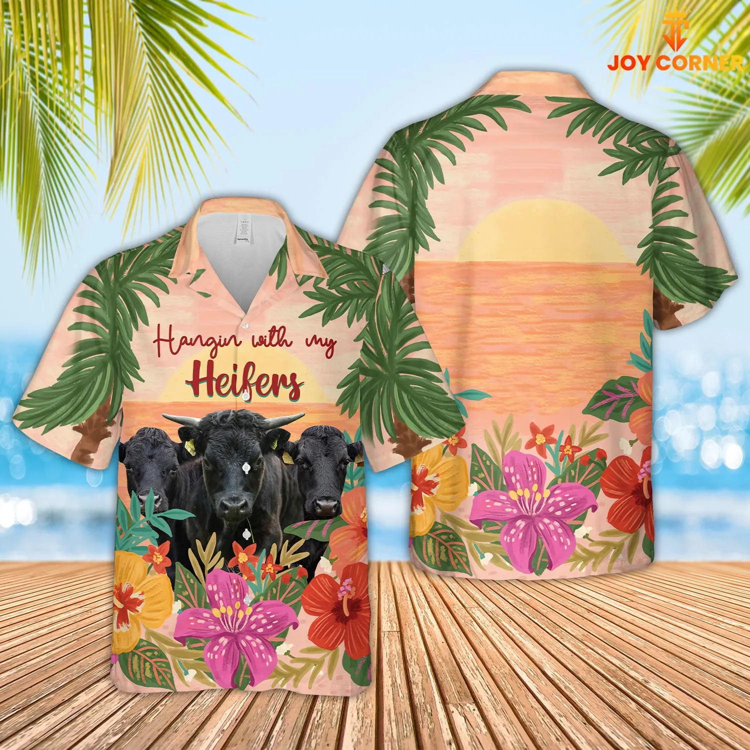Joy Corner Dexter Hangin with my Heifers 3D Hawaiian Shirt