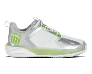 K-Swiss Women's Ultrashot 3 Hb White Gray Violet Lime Green Shoes