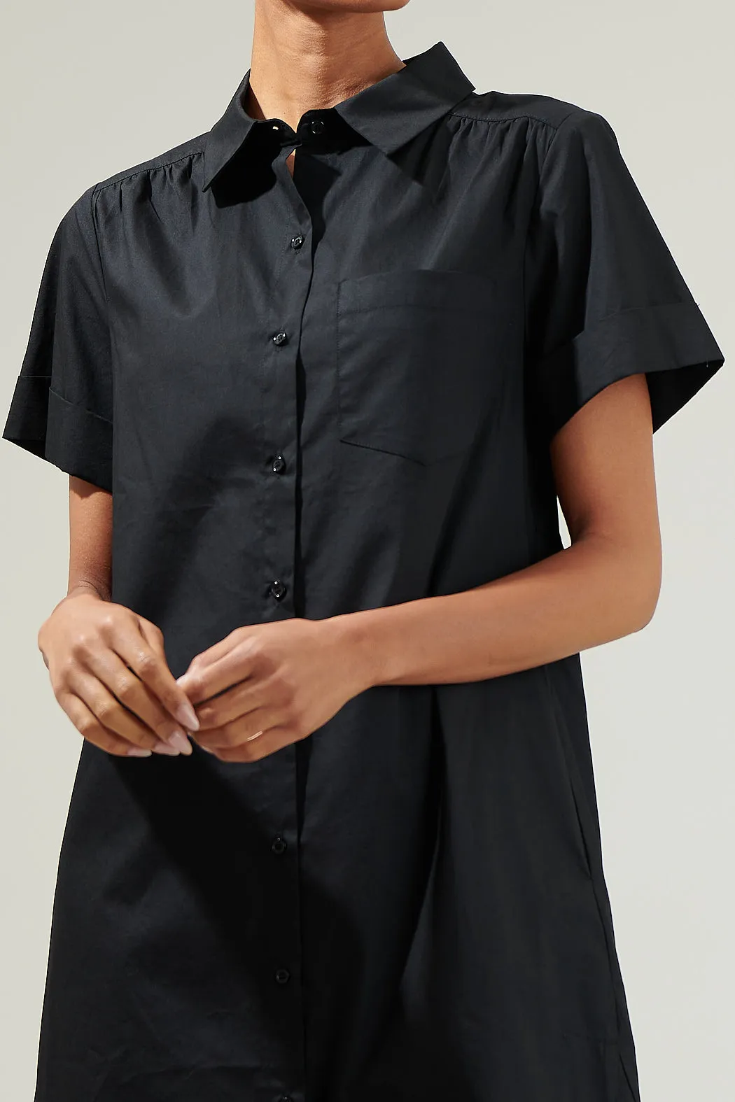 Kaylee Button Down Shirt Dress