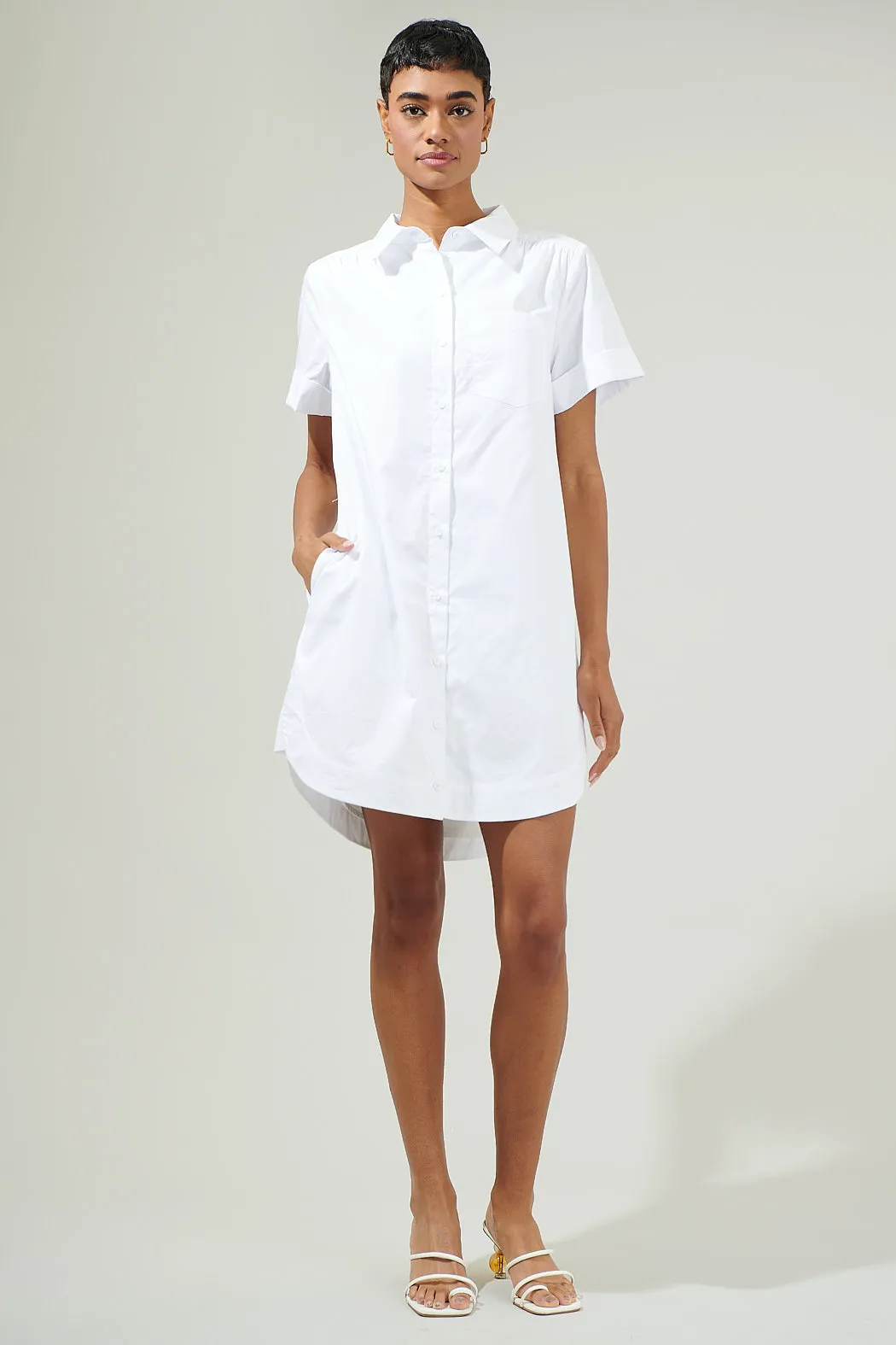 Kaylee Button Down Shirt Dress