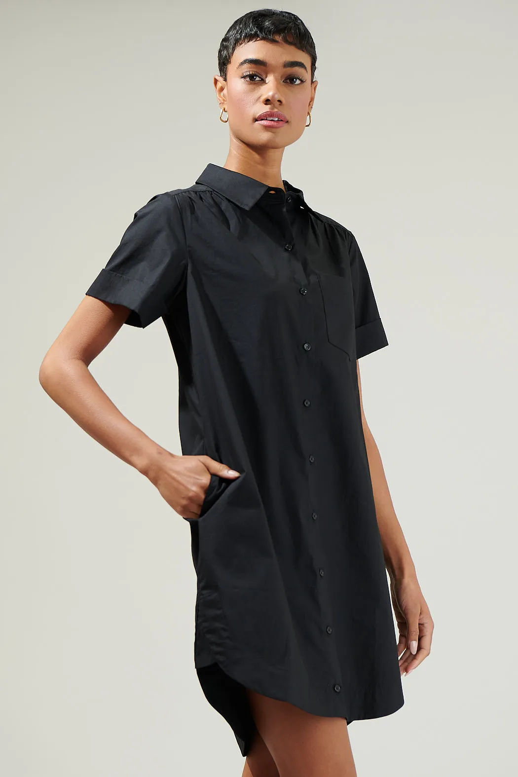 Kaylee Button Down Shirt Dress