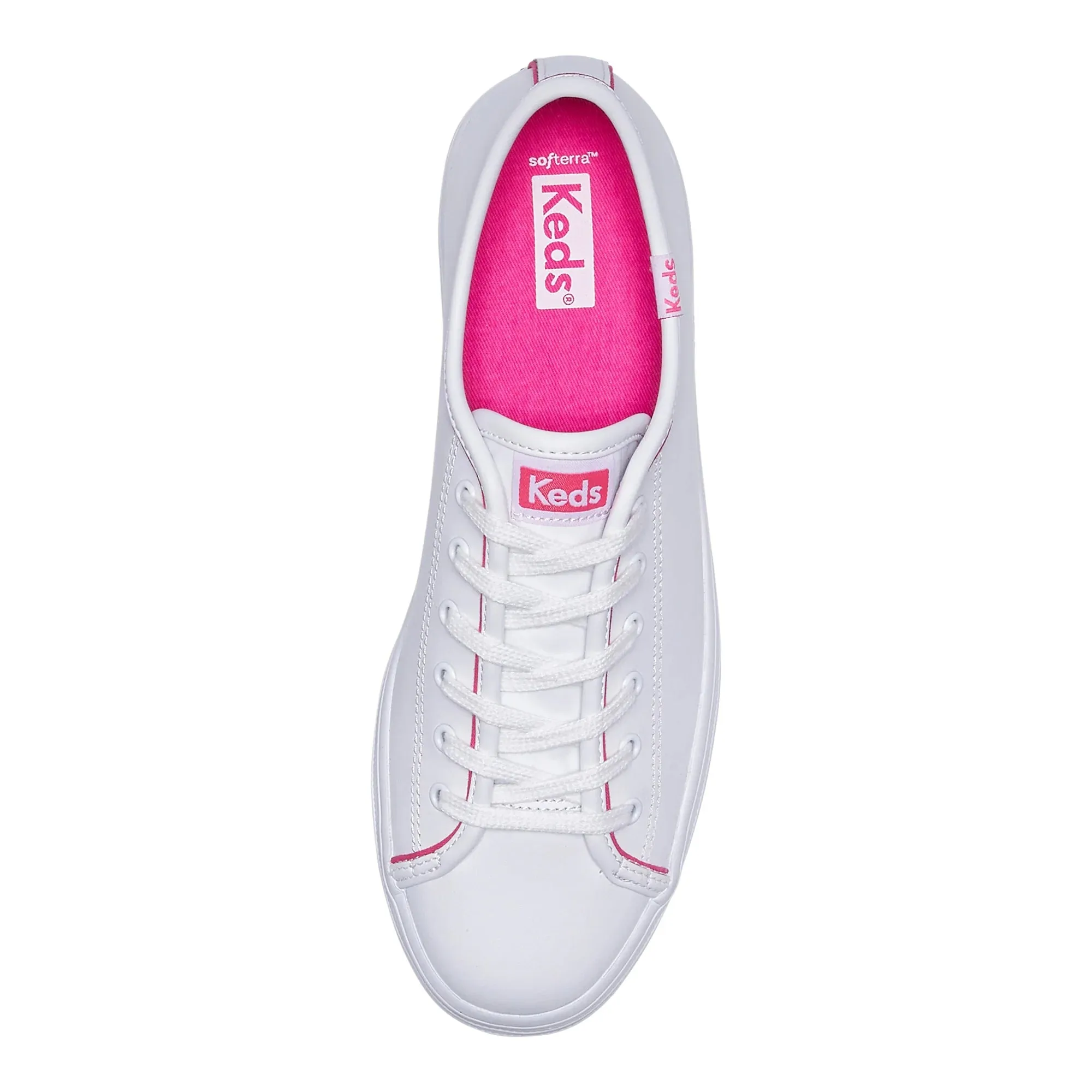 Keds Triple up Leather Pop Binding White/Fuchsia WH67849