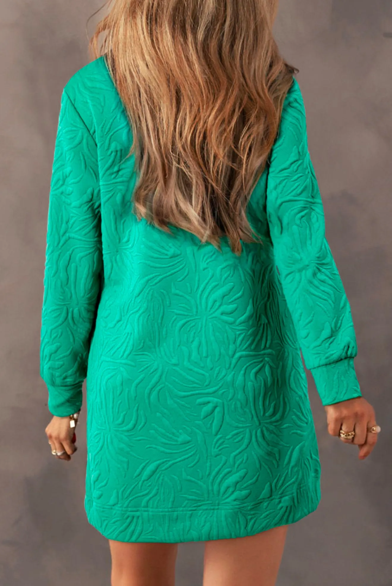 Kelly Green Jacquard Dress