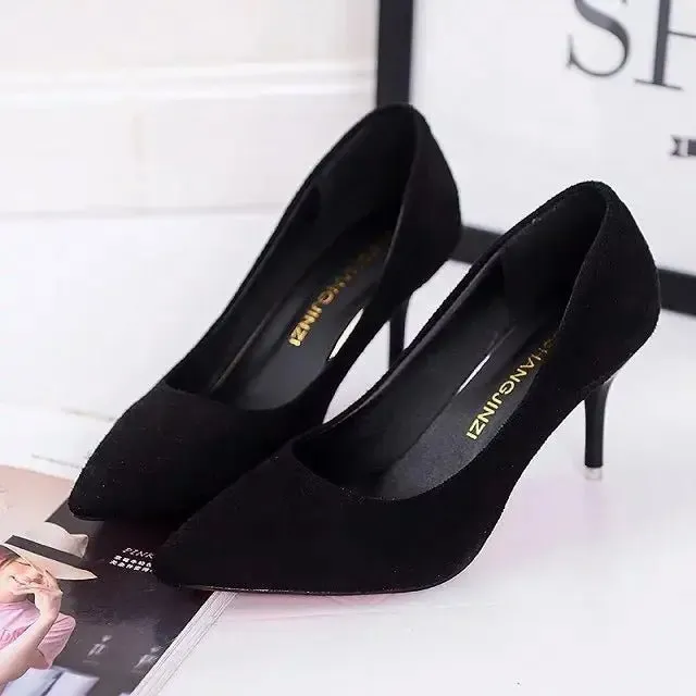 Lady High Heels: Stylish Shallow Mouth Design - Elevate Your Look!