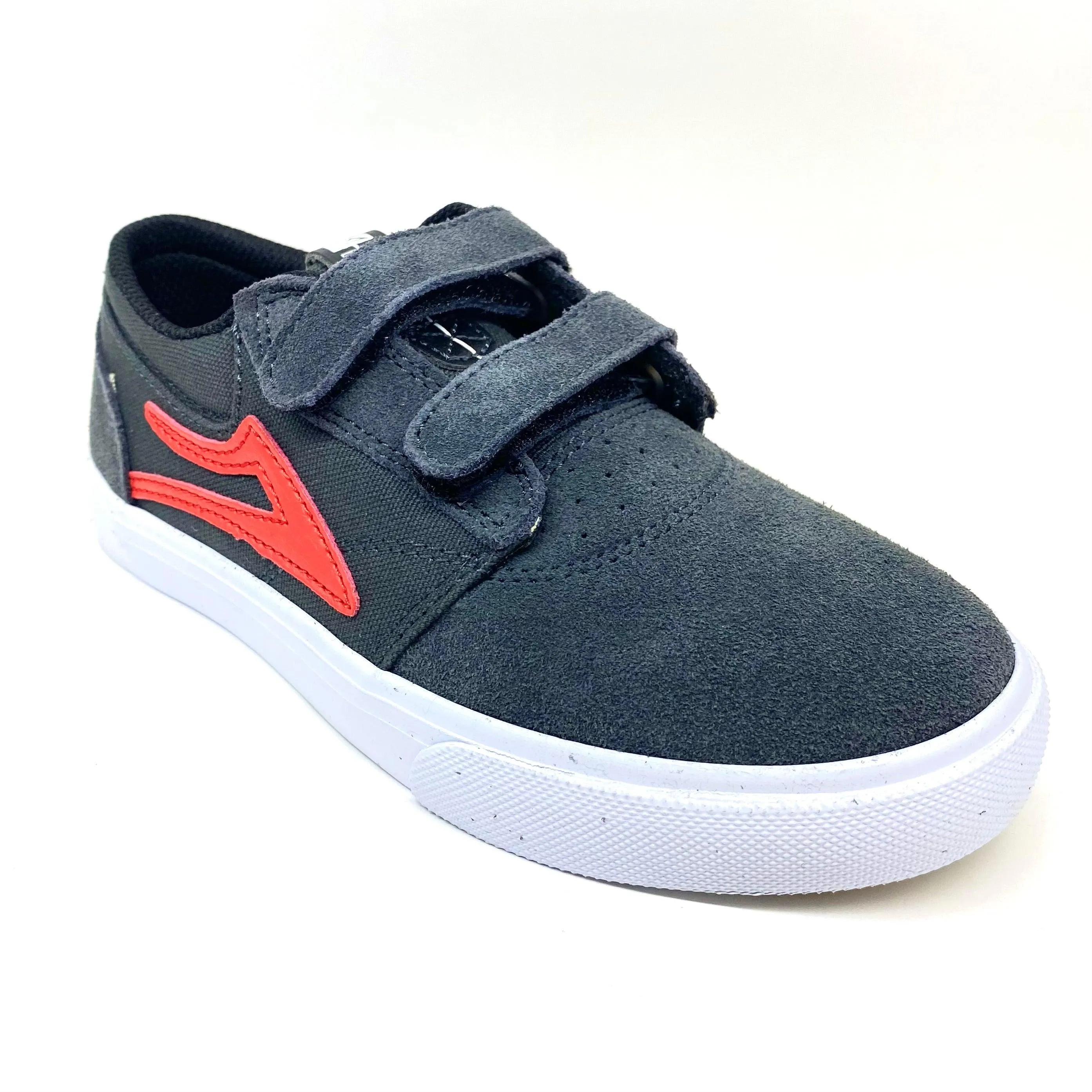LAKAI Kid's Griffin Charcoal/Flame Suede