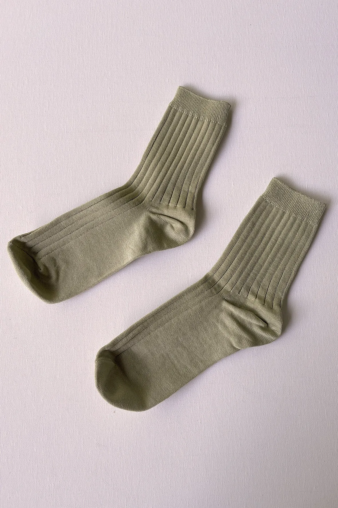Le Bon Shoppe Her Cotton Rib Socks - Avocado