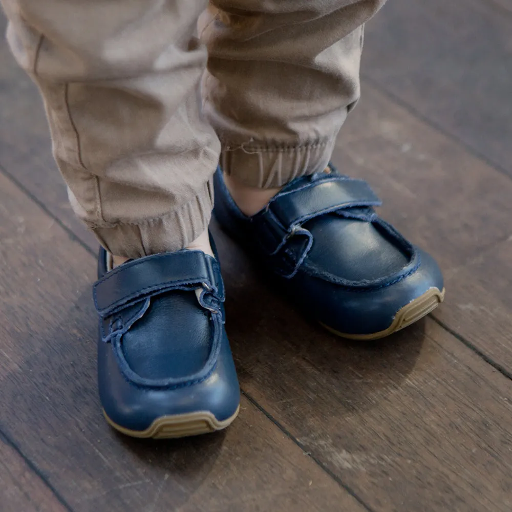 Leather Deck Shoes - Navy