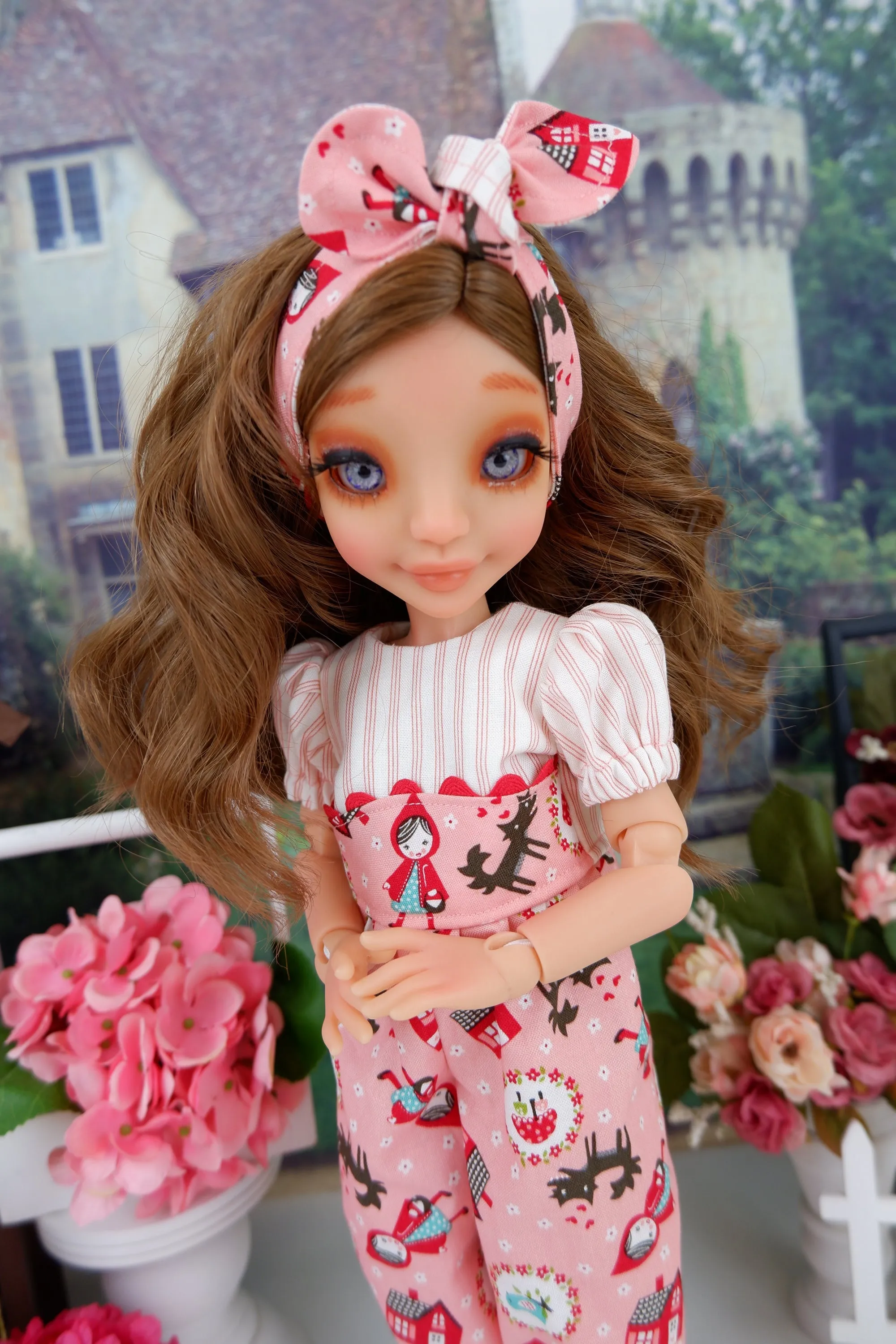 Lil' Red Riding Hood - romper with tennis shoes for Ava BJD doll