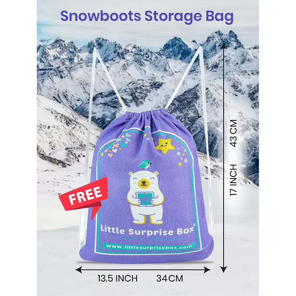 Little Surprise Box, White Angel, High Rise Waterproof Winter Snow Boots for Women for minus temperature
