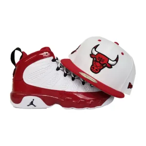 Matching New Era Chicago Bulls Fitted Hat For Jordan 9 Gym Red