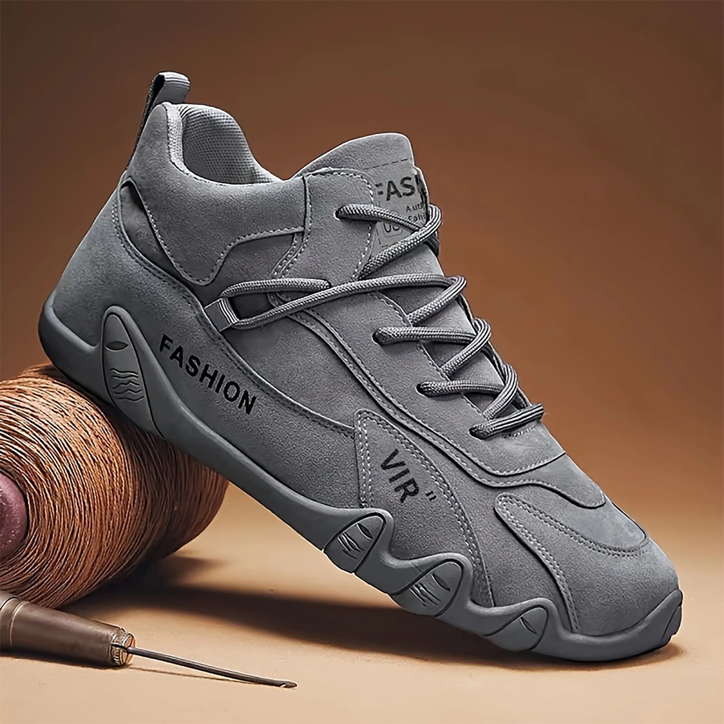 Mens Durable Laceup Work Boots  Comfy Breathable Sneakers