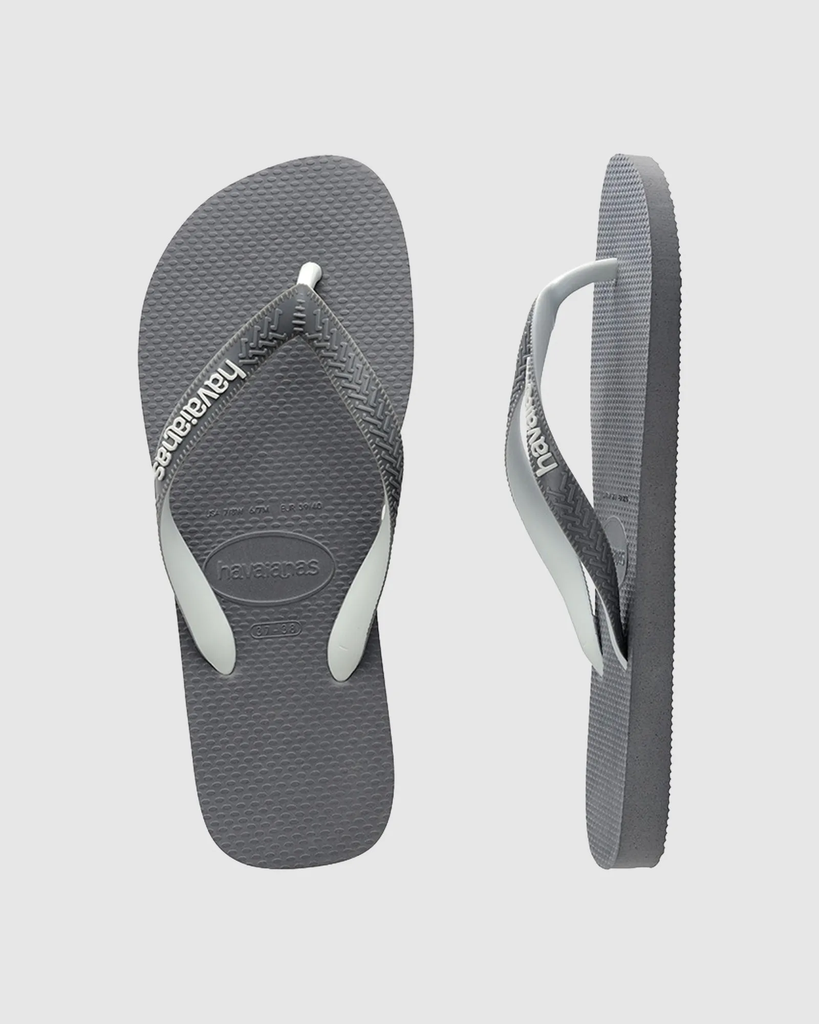 Mens Top Mix Steel Grey Thongs