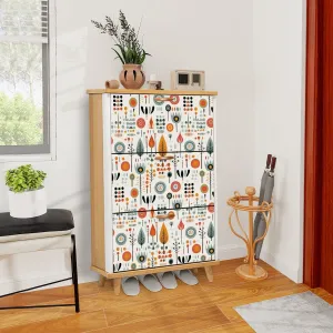 Mid Century Modern Scandinavian Designed Shoe Storage Shoe Cabinet