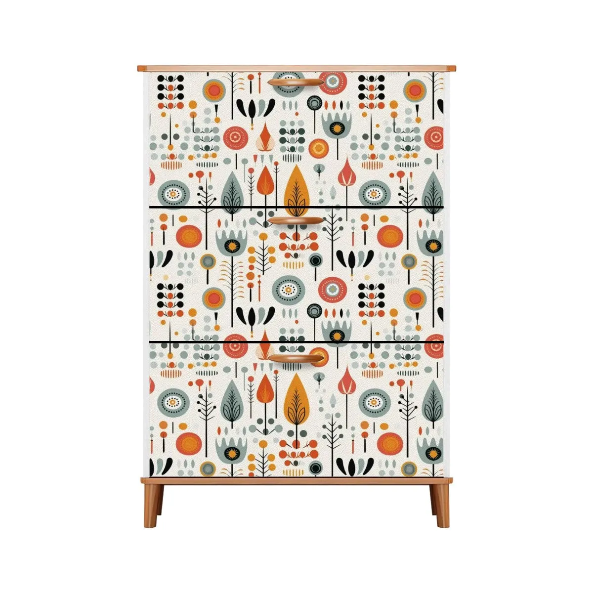 Mid Century Modern Scandinavian Designed Shoe Storage Shoe Cabinet