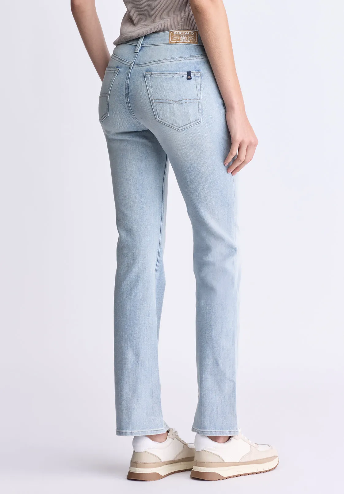 Mid Rise Bootcut Queen Women's Jeans, Vintage Light Blue - BL15985