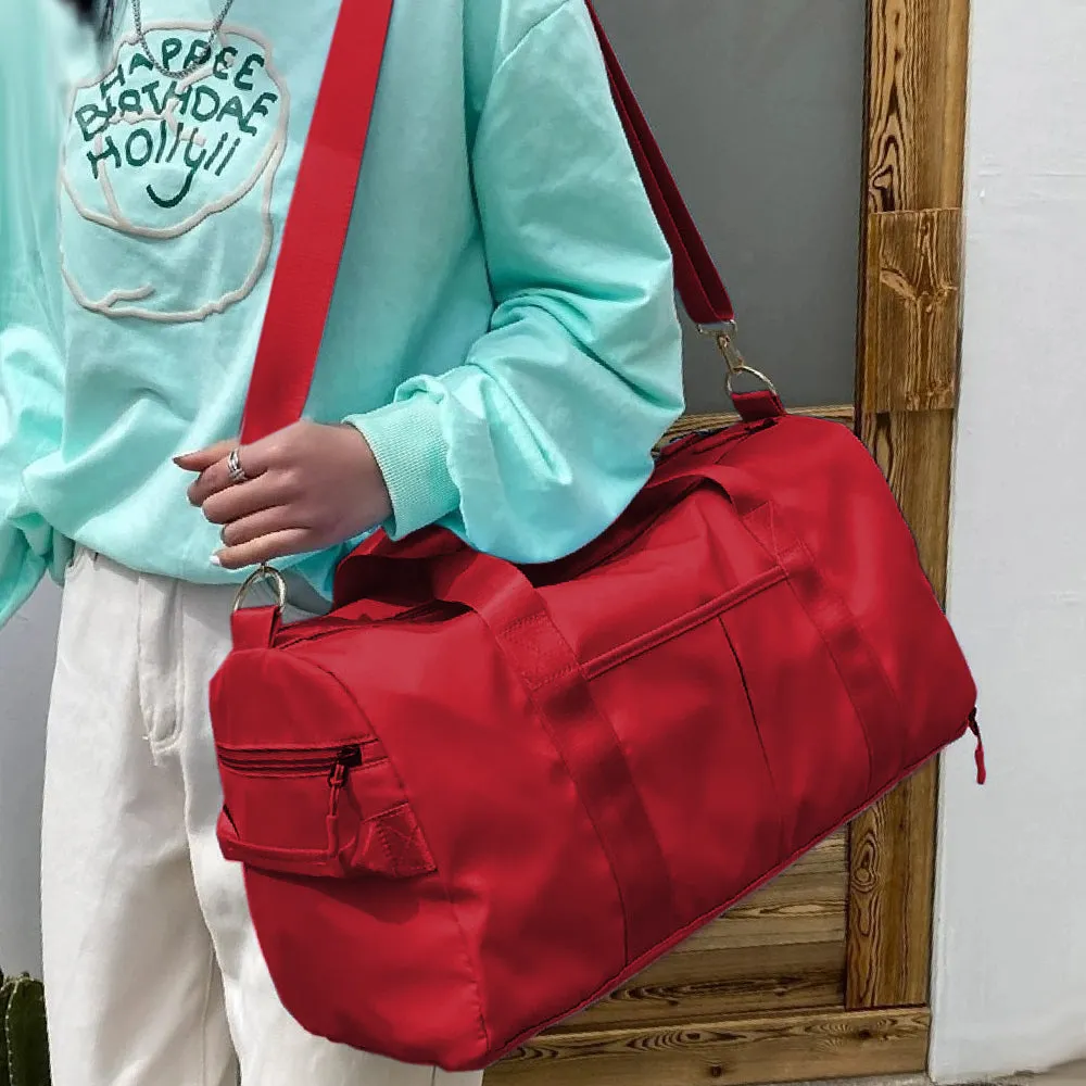 Minimalist Large Capacity Duffel Bag Travel Bag-Red