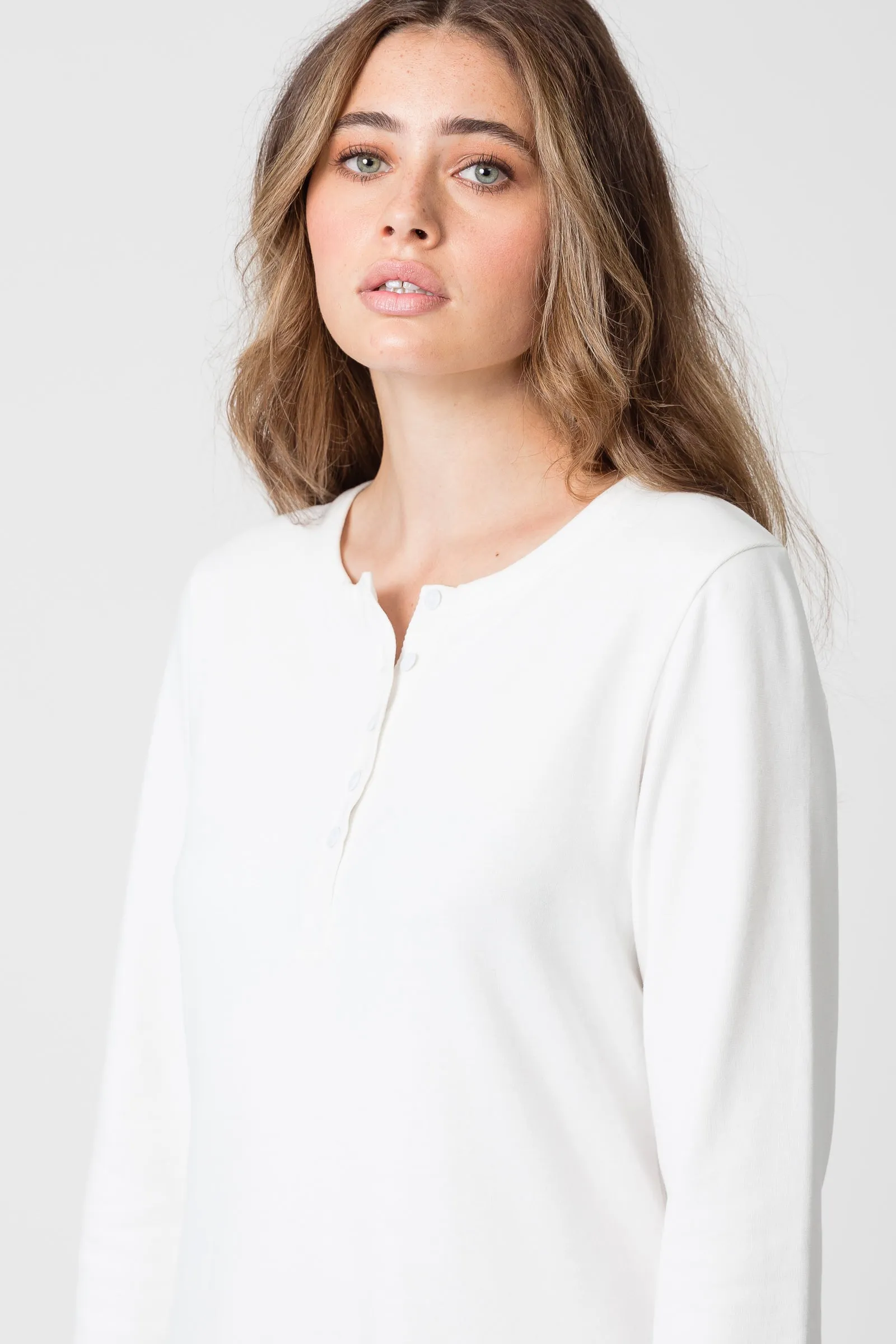 Muse Henley LS Dress - Cloud