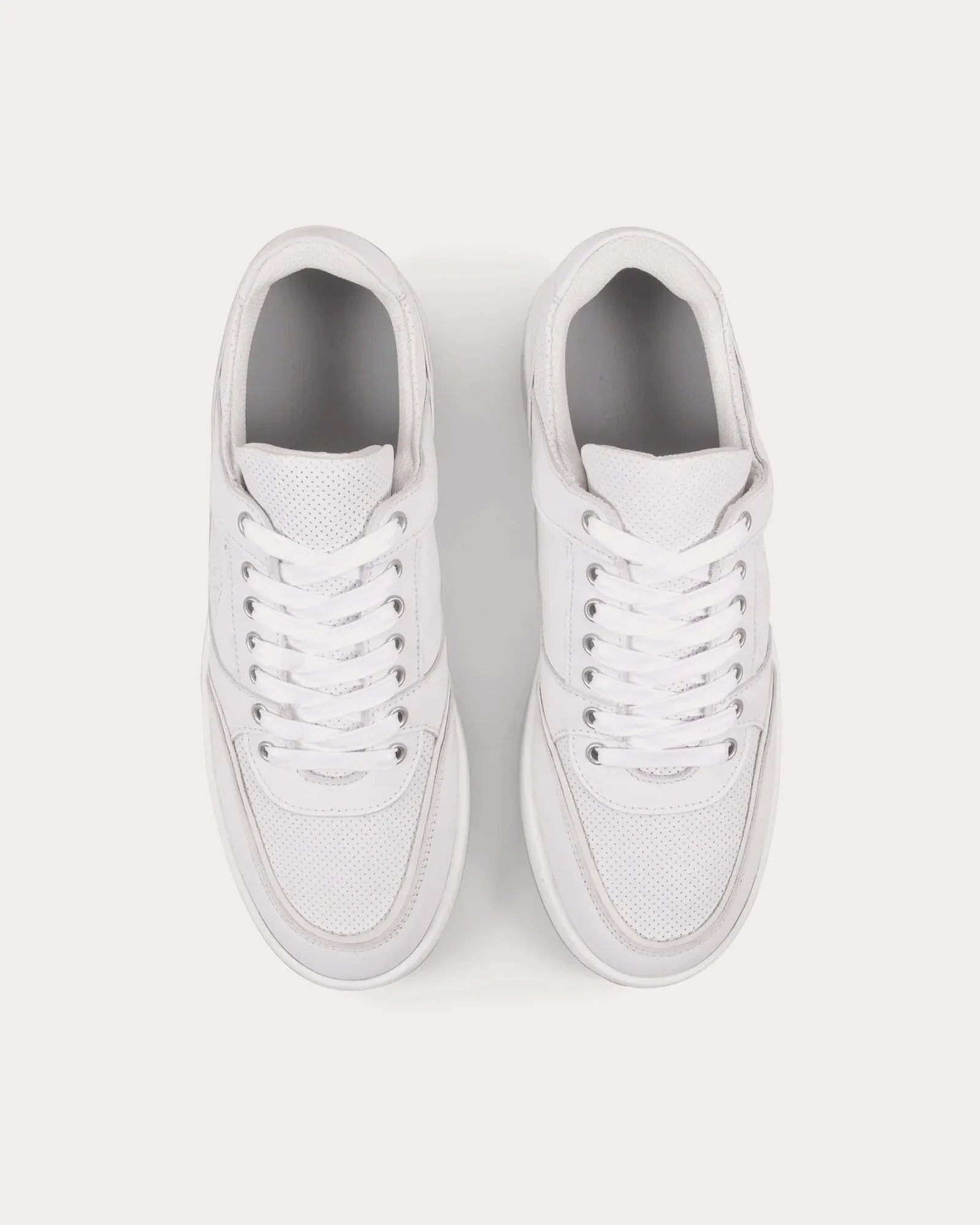 Noirmont Leather White Low Top Sneakers