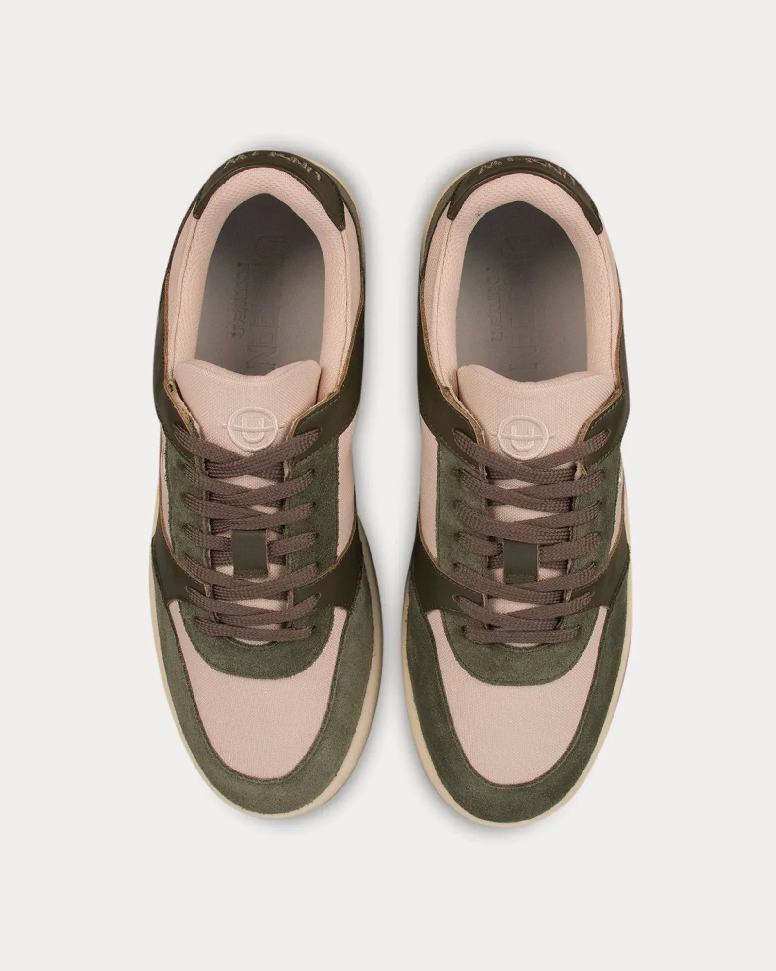 Noirmont Suede & Leather Olive Low Top Sneakers