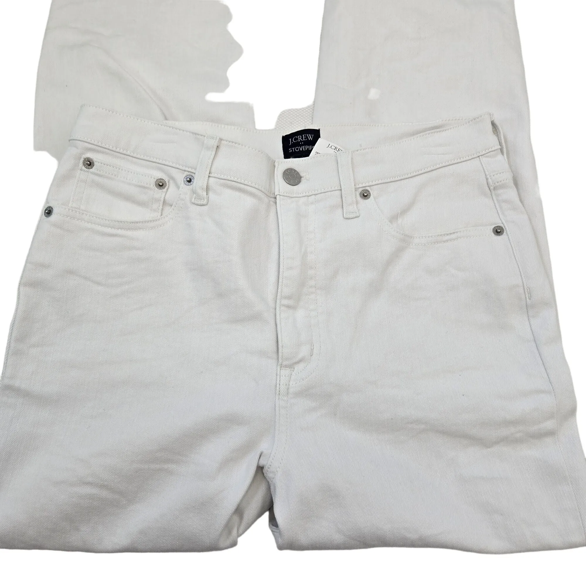 NWT J. Crew Factory Fly High Rise Stovepipe Jeans with Raw Hem Size 29