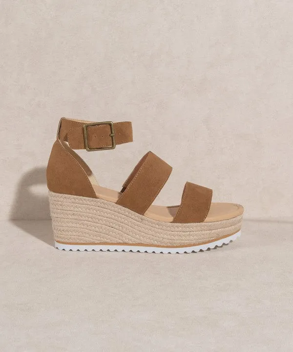 OASIS SOCIETY Slyvie Double Strap Wedge Heel