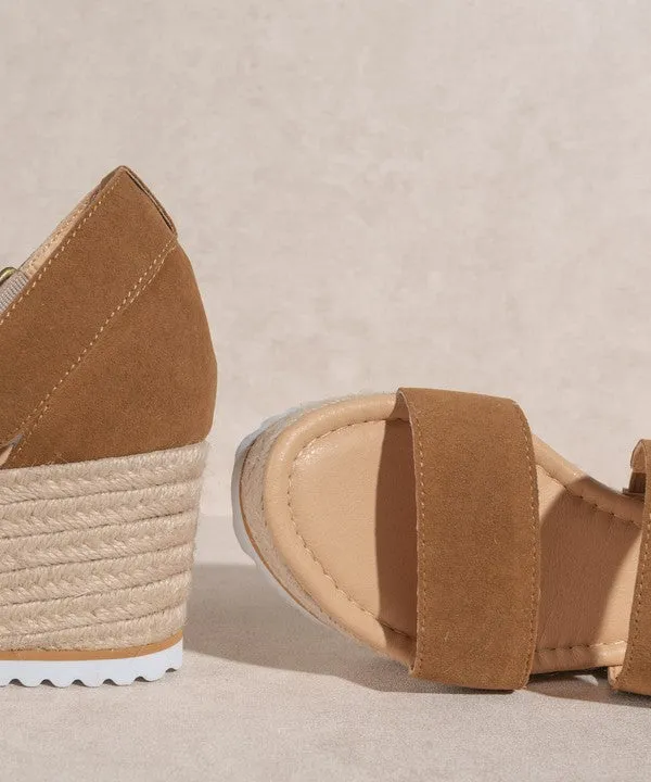 OASIS SOCIETY Slyvie Double Strap Wedge Heel