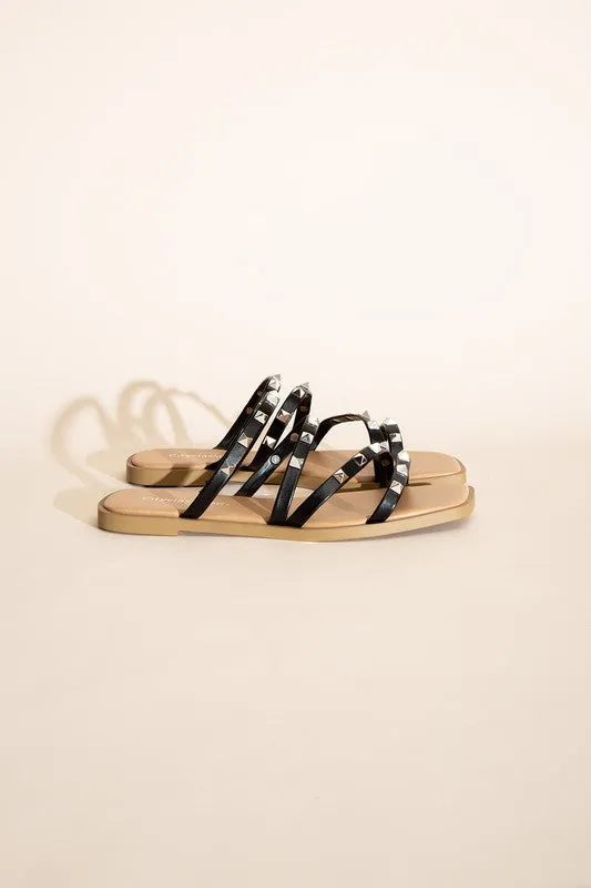 OE: TEMIRA-S STUD FLAT SLIDES