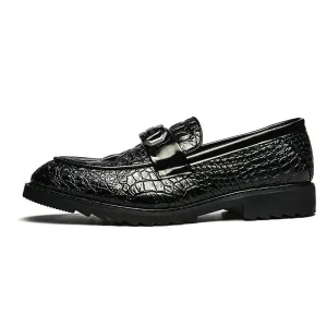 One pedal leather shoes, men's pattern, fashion, bean shoes, British lazy, Korean hair stylist, men's shoes.
