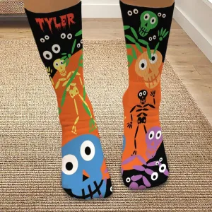 Personalized Skeleton Halloween Tube Socks