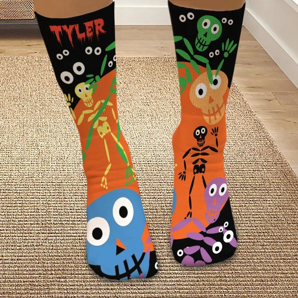 Personalized Skeleton Halloween Tube Socks