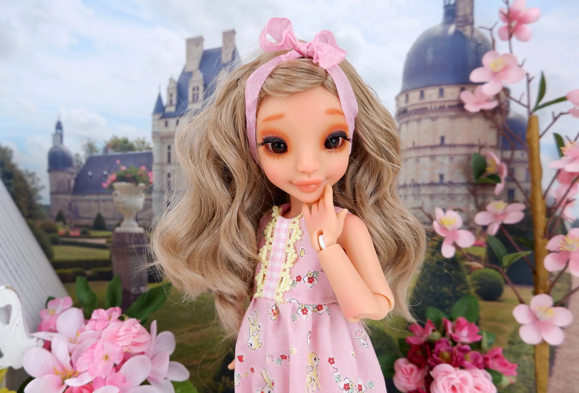Playful Spring - romper with tennis shoes for Ava BJD doll