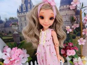 Playful Spring - romper with tennis shoes for Ava BJD doll